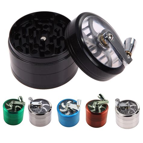 Mm Layer Tobacco Herb Grinder Manual Aluminum Mill Spice Crusher