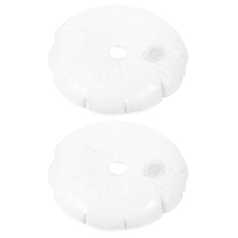 2 Pcs Water Bag Flag Canopy Tent Weights Yard Decorations White Glives