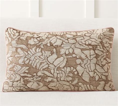 Carmela Embroidered Lumbar Decorative Pillow Cover Pottery Barn