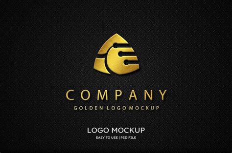 Luxus Logo Mockup Gold Premium PSD Datei