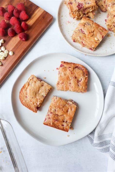 Easiest White Chocolate Raspberry Blondies Bless This Meal