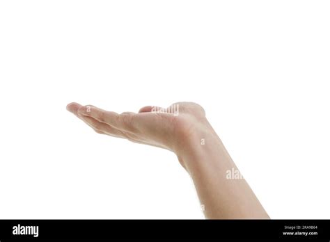 man hand  hold  isolated  white background photo