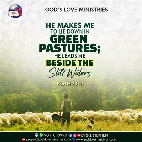 Psalm 23 2 God S Love Ministries Today S Promise