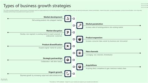 Types Of Business Growth Strategies Demonstration Pdf