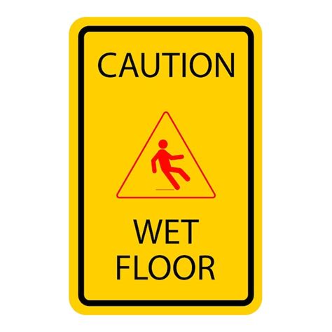 Premium Vector Wet Floor Warning Icon Vector