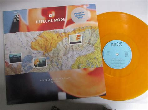 Depeche Mode Never Let Me Down Again Split Mix Orange Vinyl L