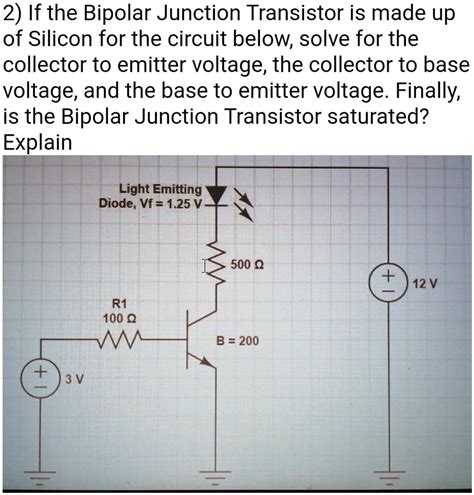 Solved 1 Construct A Dc Biasing Circuit For An Npn Silicon Transistor Which Uses A Shared