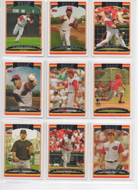 Cincinnati Reds Baseball Card Collector Topps Cincinnati Reds