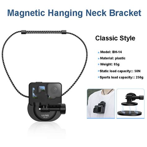 Uurig Bh 14 Magnetic Camera Neck Holder Mount Hanging Bracket Quick Release For Gopro Action