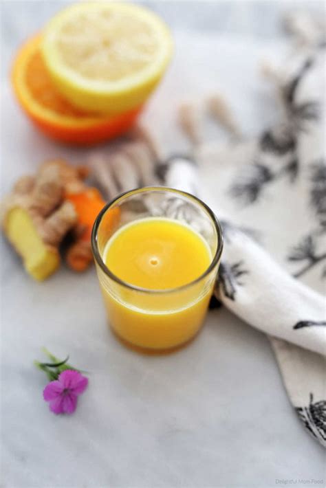 Wellness Ginger Turmeric Shot Immunity Booster Delightful Mom Food