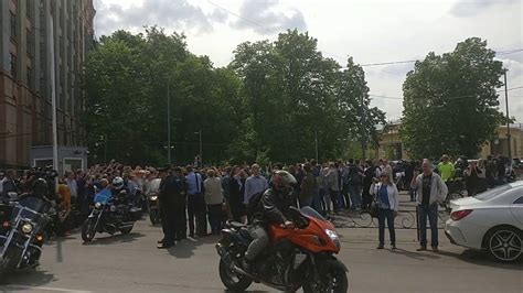 Байкеры на прощании с Сергем Доренко в Москве - YouTube