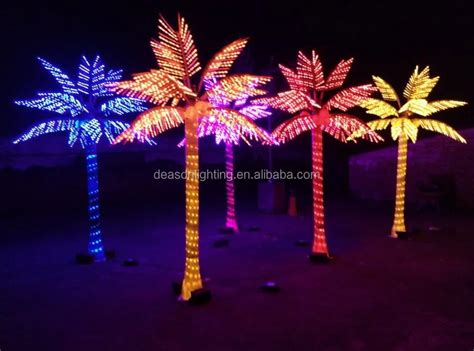Solar Lighted Palm Trees - Buy Lighted Palm Trees,Neon Palm Tree Light ...