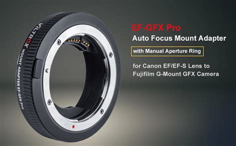 Viltrox Ef Gfx Pro Auto Focus Lens Mount Adapter With Manual Aperture