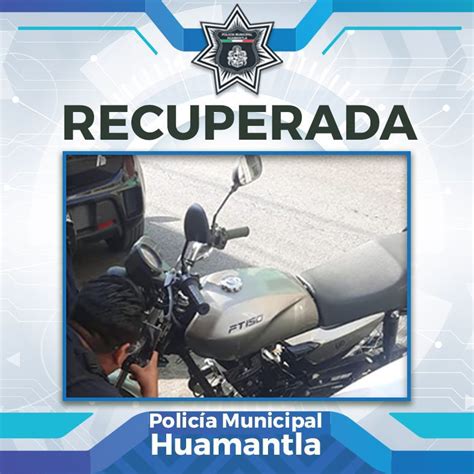 Recupera dirección de seguridad pública de Huamantla motocicleta con