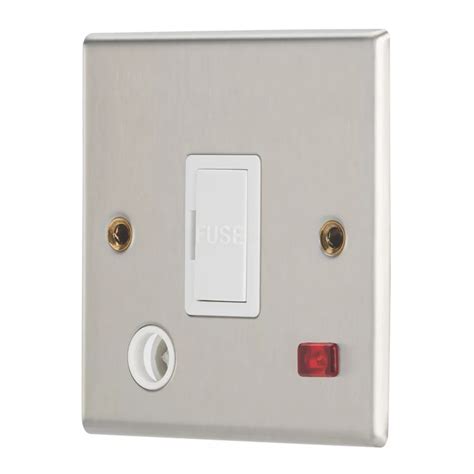 Contactum Iconic A Unswitched Fused Spur Flex Outlet With Neon