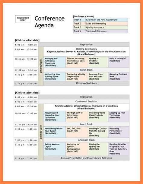 Image Result For Conference Program Design Template For Program Agenda Template | Meeting agenda ...