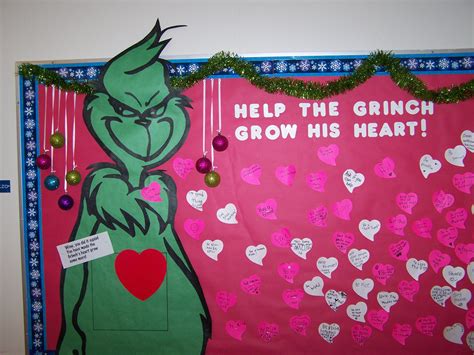 Grinch Bulletin Board: Kids' Ideas Help the Grinch's Heart Grow