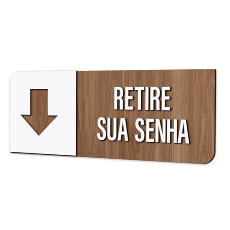 Placa Sinalização Indicativa Retire Sua Senha Shopee Brasil