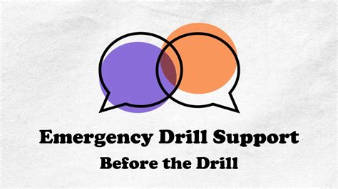 Start The Conversation Emergency Drill Support Before The Drill