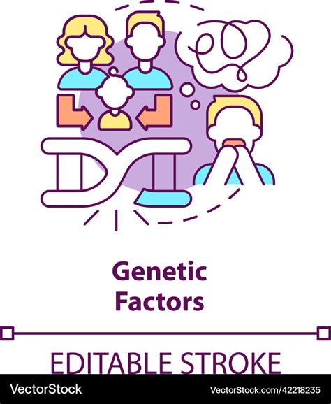 Genetic factors concept icon Royalty Free Vector Image