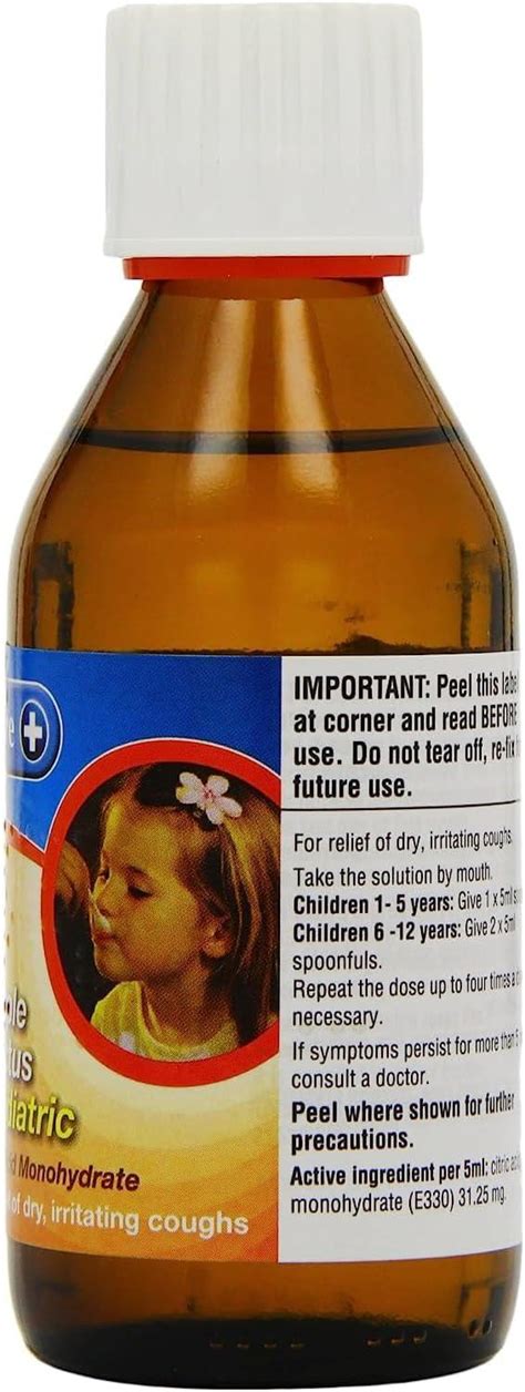 Care 200ml Simple Linctus Paediatric Soothing Pediatric Cough Syrup