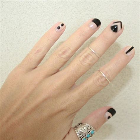 Ideias De Nail Art Gr Fica Para Copiar J Minimalist Nails Love