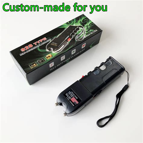 Rechargeable Self Defense Flashlight Stun Gun With Electric Shock