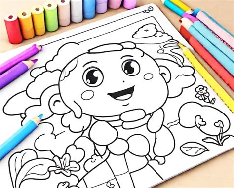 Cartoon Doodle Livro De Colorir Arte De Linha Arte De Contorno Imagem