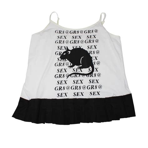 Gr8 Sex Rat Print Tank 🐀 One Of A Kind Handmade Depop