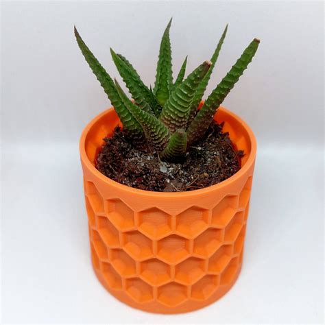 Honeycomb 3d Printed Planter Succulentcactus Mini Planter Etsy