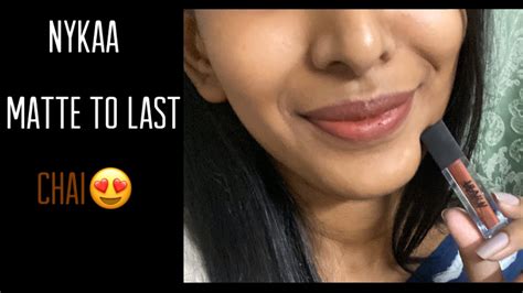 Nykaa Matte To Last Liquid Lipstick Chai”for Dusky Skin Youtube