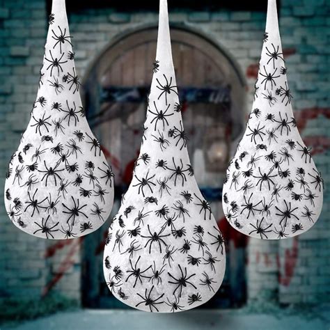 Spooky Spider Egg Sacks Set Perfect For Halloween Decorations