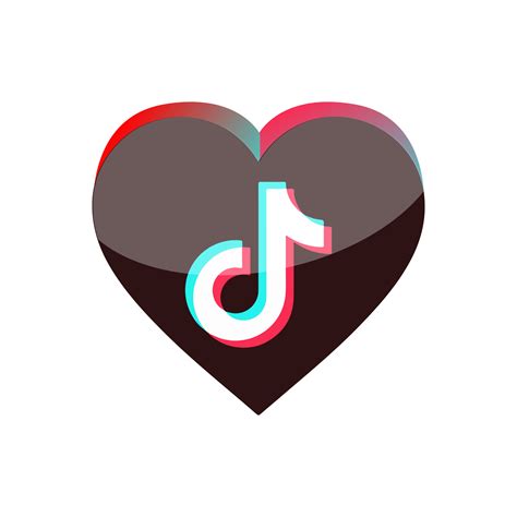 D Heart Shape Tiktok Transparent Logo Png