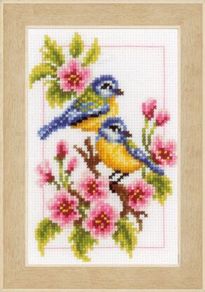 Vervaco Four Seasons Birds Set Of Cross Stitch Kit Cm X Cm