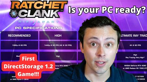 Ratchet Clank Rift Apart PC System Requirements Analysis YouTube