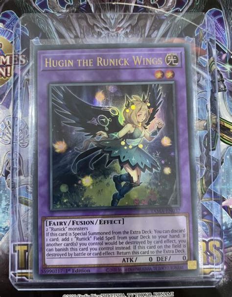 Yu Gi Oh TCG Hugin The Runick Wings Tactical Masters TAMA EN037 1st