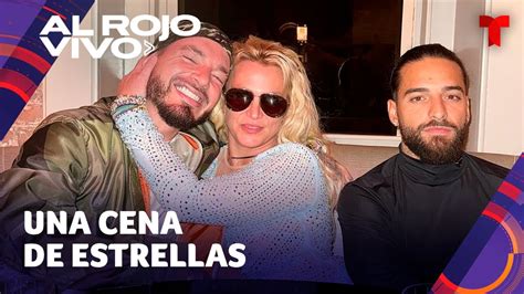 Britney Spears Fue Captada Cenando Con J Balvin Y Maluma En Nueva York