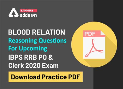 Blood Relation Reasoning Questions For Upcoming Ibps Rrb Po Clerk