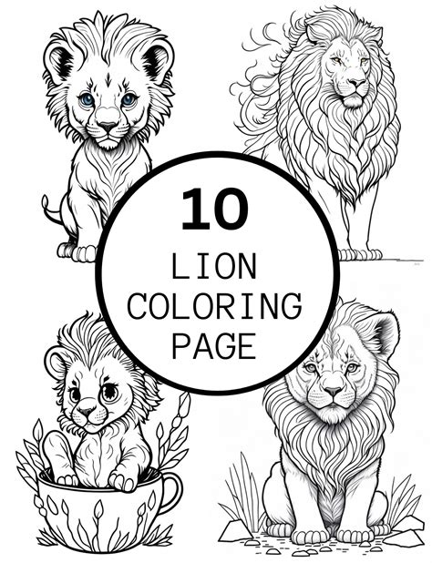 Coloring Pages Of Realistic Lions