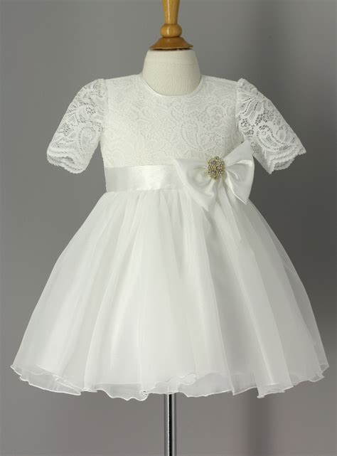 Robe De Bapt Me Petite Fille Ou B B Manches Dentelle Mod Le Adria