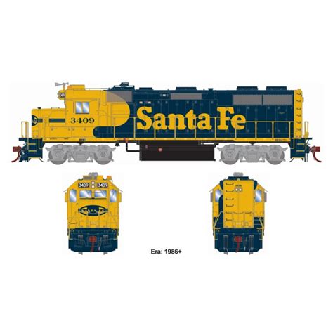 Athearn Genesis Athg66252 Ho Scale Emd Gp39 2u Std Dc Atsf 3409