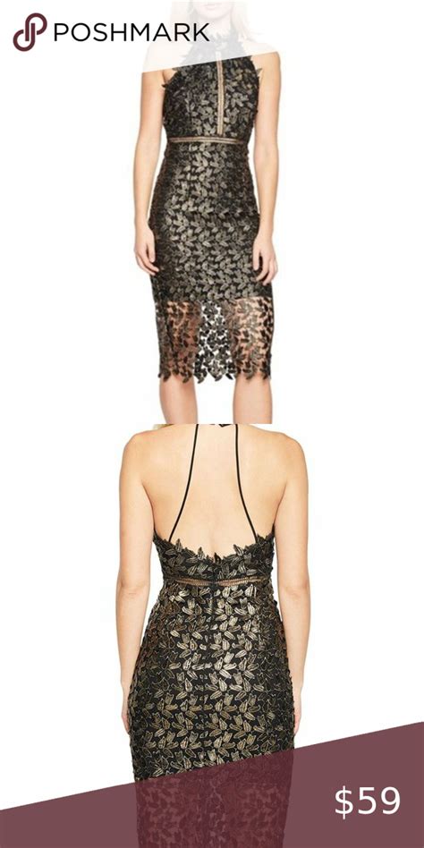 Bardot Black Gold Lace Dress Gemma 4 Nwt Bardot Gemma Dress New With Tags Size 4 Which Is An