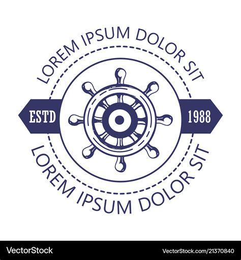 Nautical Ship Helm Icon Royalty Free Vector Image