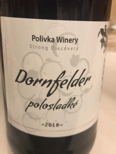 Polivka Winery Dornfelder Polosladké Vivino