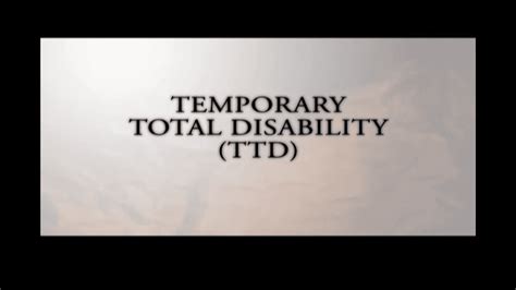 TTD Temporary Total Disability George Sink