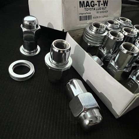 Mag T W 16pcs Toyota Lug Nuts 1 5 With Washer Original For Toyota Cars Lugnuts Thread M12 X 1 5