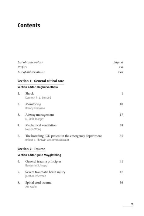 Contents Practical Emergency Resuscitation And Critical Care