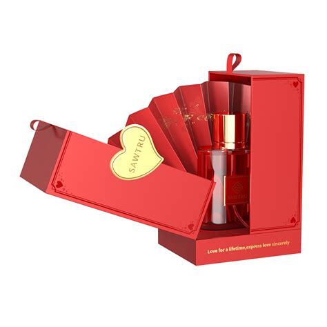 Sawtru Double Open Red Luxury Cardboard Paper Gift Packaging Perfume