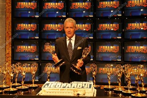 Alex Trebek At The Ceremony Entering Jeopardy In To The Guinness World