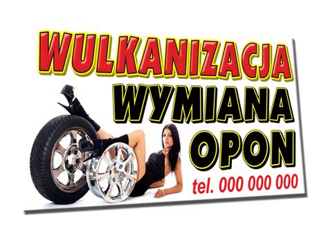 BANER 2x1 WULKANIZACJA WYMIANA OPON Auto Warsztat Baner Auto Serwis Za